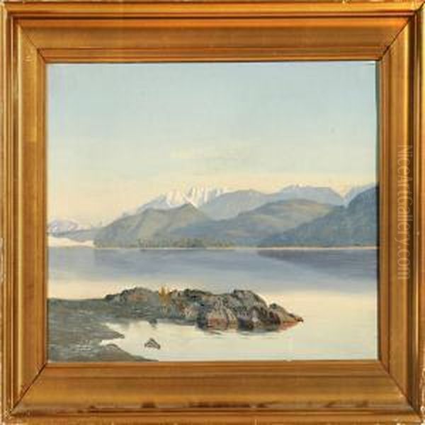 A Inlet Scene, Presumeably From Greenland Oil Painting by Harald Foss