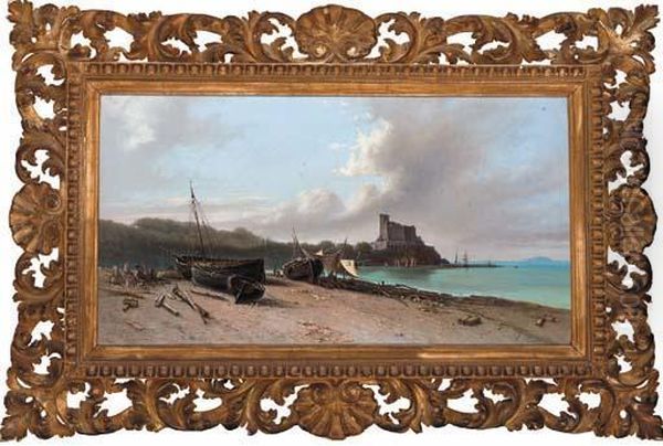 Castello Di Lerici Oil Painting by Andrea Fossati