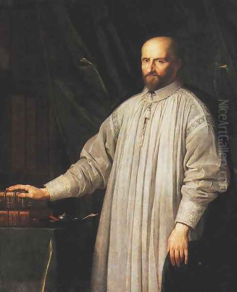 de Hauranne, also known as Saint-Cyran Oil Painting by Philippe de Champaigne