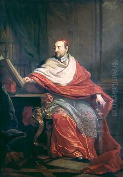 Cardinal Pierre de Berulle (1575-1629) Oil Painting by Philippe de Champaigne