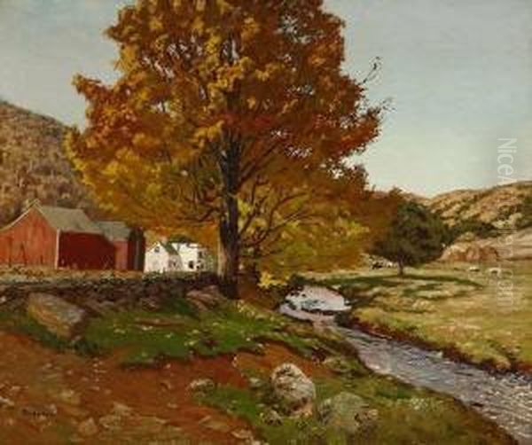 October In The Litchfield Hills Oil Painting by Ben Foster