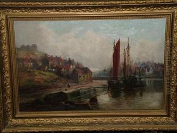 Harbourscene Oil Painting by William Gilbert Foster