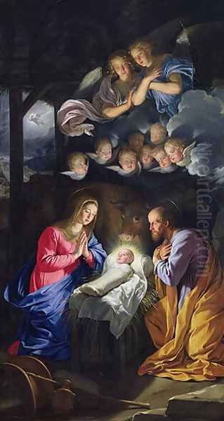 Nativity Oil Painting by Philippe de Champaigne