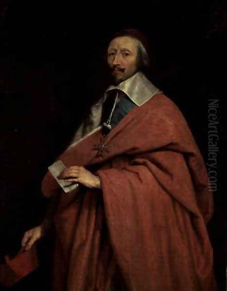 Cardinal Richelieu (1585-1642) c.1639 Oil Painting by Philippe de Champaigne