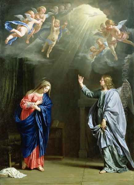 The Annunciation, 1644 Oil Painting by Philippe de Champaigne