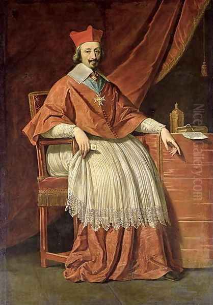 Cardinal Richelieu (1585-1642) 1636 Oil Painting by Philippe de Champaigne