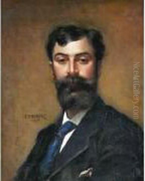 Autoportrait (1875) Oil Painting by Emile Louis Foubert