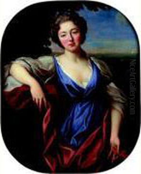 Portrait De Jeune Femme En Buste Oil Painting by Nicolas Fouche