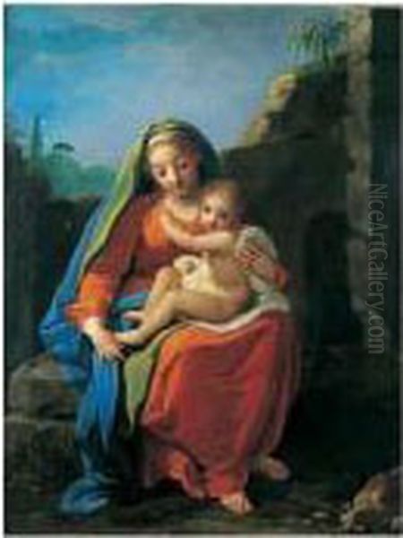 La Vierge A L'enfant Oil Painting by Nicolas Fouche