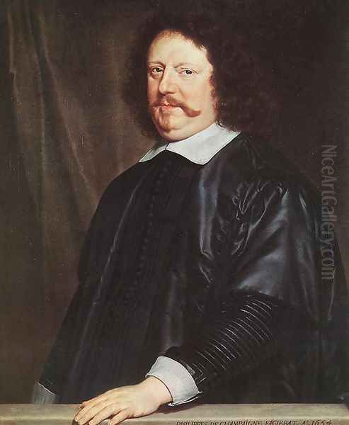 Portrait of Henri Groulart 1654 Oil Painting by Philippe de Champaigne