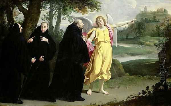 Scene from the Life of St. Benedict Oil Painting by Philippe de Champaigne