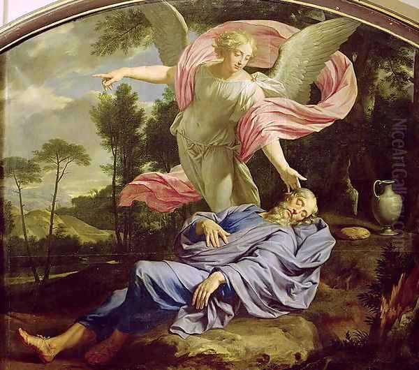 The Dream of Elijah, 1650-55 Oil Painting by Philippe de Champaigne