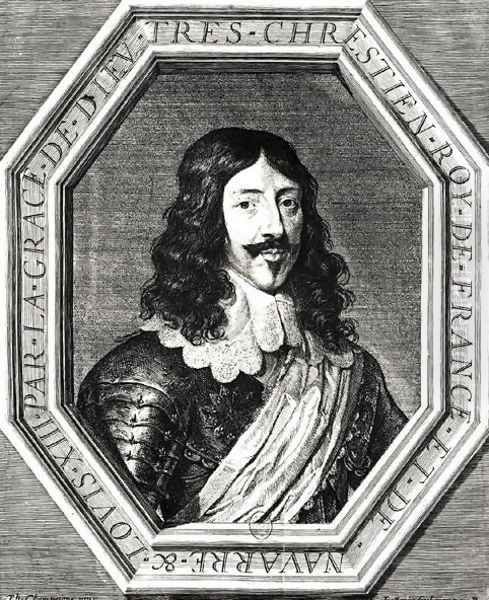 Portrait of Louis XIII (1601-43) engraving by Jean Morin Oil Painting by Philippe de Champaigne