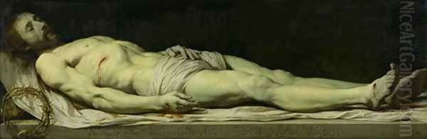 The Dead Christ on his Shroud Oil Painting by Philippe de Champaigne