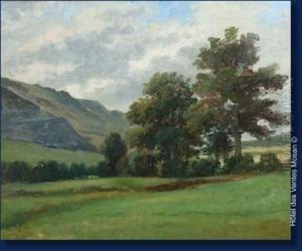 Paysage Arbore Oil Painting by Theodore Fourmois