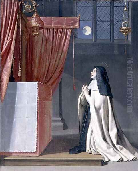 The Vision of St. Juliana (1191-1258) of Mont Cornillon Oil Painting by Philippe de Champaigne