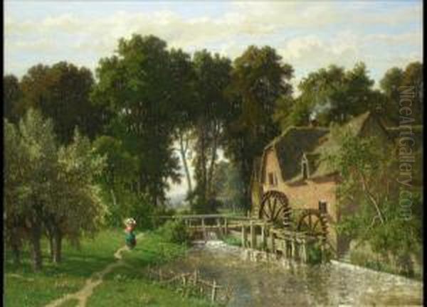 Landschaft Oil Painting by Theodore Fourmois