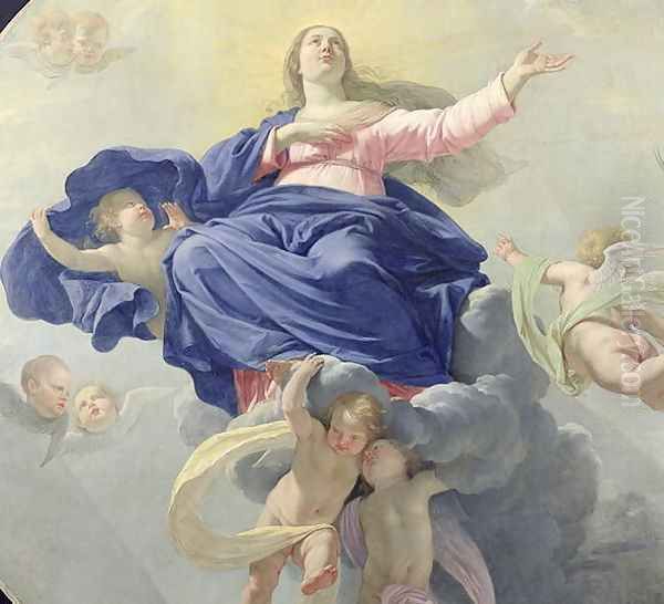 The Assumption of the Virgin, c.1656 (detail) Oil Painting by Philippe de Champaigne