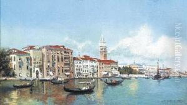 The Grand Canal Oil Painting by Alexis Jean Fournier