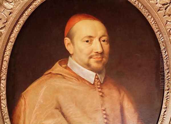 Portrait of Cardinal Pierre de Berulle (1575-1629) Oil Painting by Philippe de Champaigne