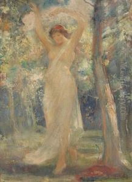 Nymph Dancing Oil Painting by Robert Fowler