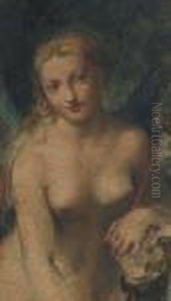 A Wood Nymph Oil Painting by Robert Fowler