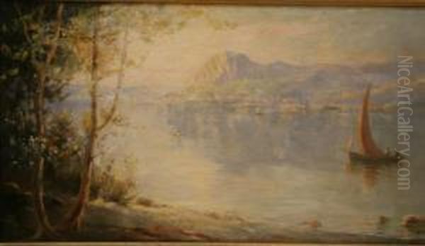 River Scene Oil Painting by Robert Fowler