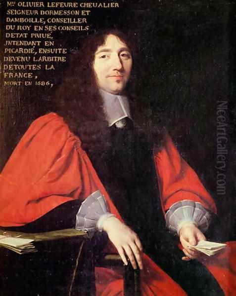 Portrait of Olivier Lefevre (d.1686) Oil Painting by Philippe de Champaigne