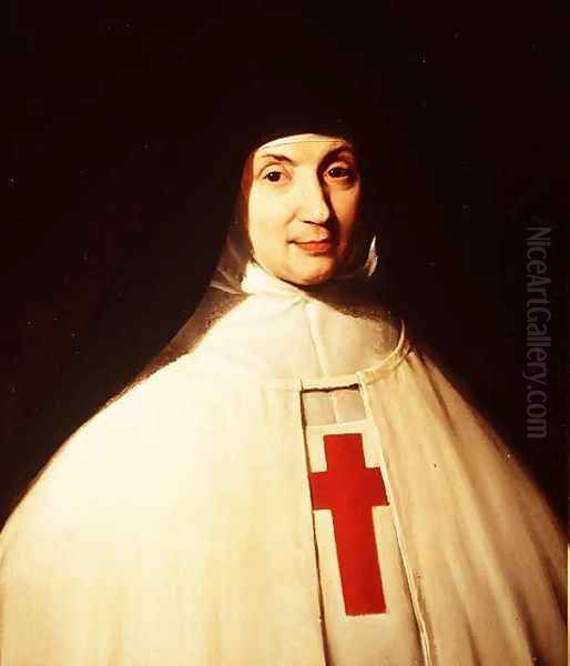 Portrait of Mother Marie-Angelique Arnauld (1591-1661) Abbess of Port-Royal, aged 57, 1648 Oil Painting by Philippe de Champaigne