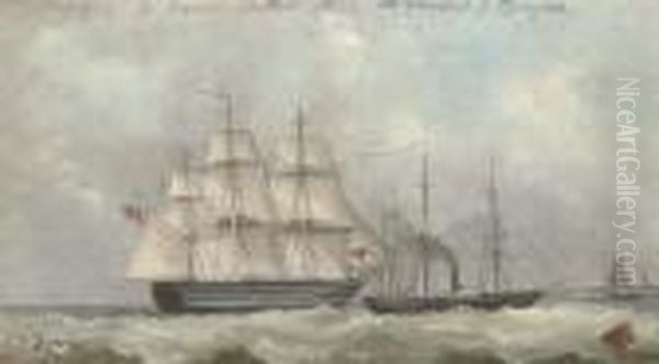 Leaving Spithead Oil Painting by Arthur Wellington Fowles