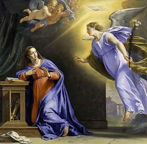 The Annunciation ca 1644 Oil Painting by Philippe de Champaigne