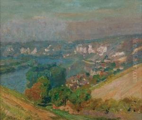 Les Andelys-on-seine Oil Painting by Emanuel Phillips Fox