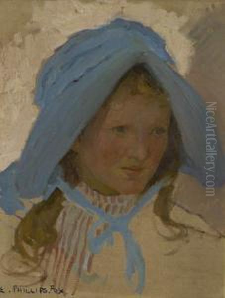 The Blue Bonnet Oil Painting by Emanuel Phillips Fox