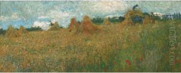 The Corn Field Oil Painting by Emanuel Phillips Fox