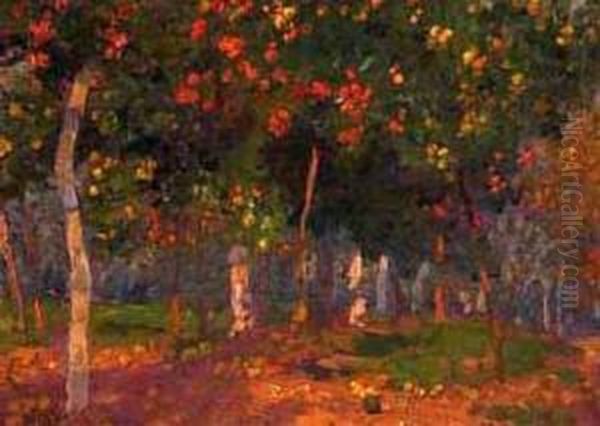 Autumn Oil Painting by Emanuel Phillips Fox