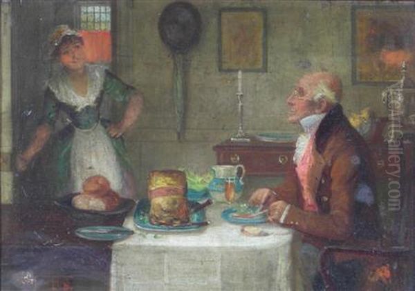 Breakfast Time Oil Painting by George Fox