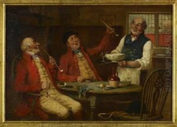 A Glass Of Punch Oil Painting by George Fox