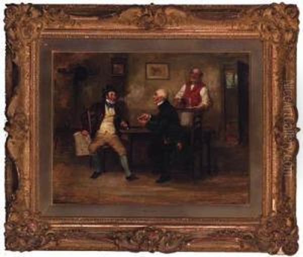 A Good Story Oil Painting by George Fox