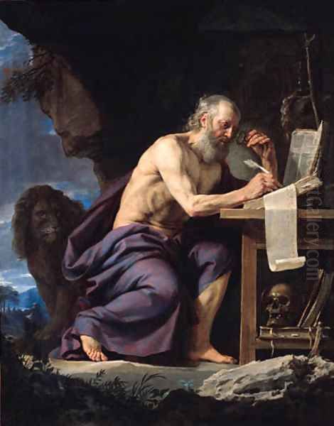 Saint Jerome in the Wilderness Oil Painting by Philippe de Champaigne