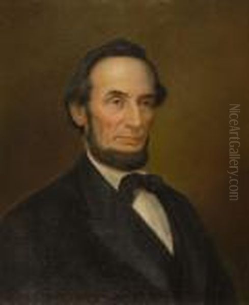 Portrait Of Abraham Lincoln. Oil Painting by Robert Atkinson Fox