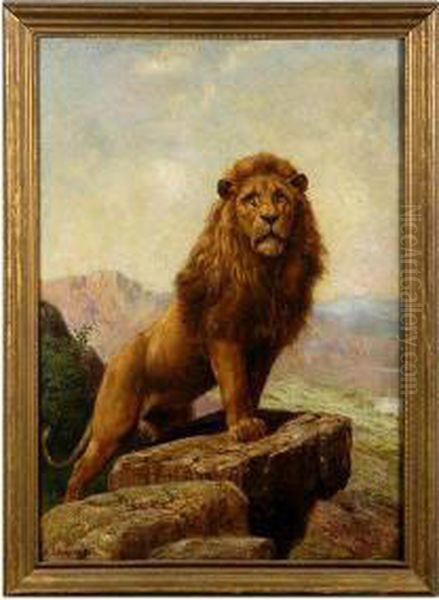 Lion. Oil Painting by Robert Atkinson Fox