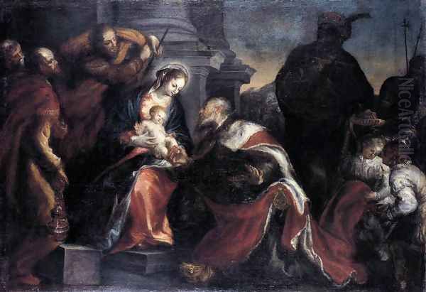 Adoration of the Magi 1660s Oil Painting by Francisco Camilo