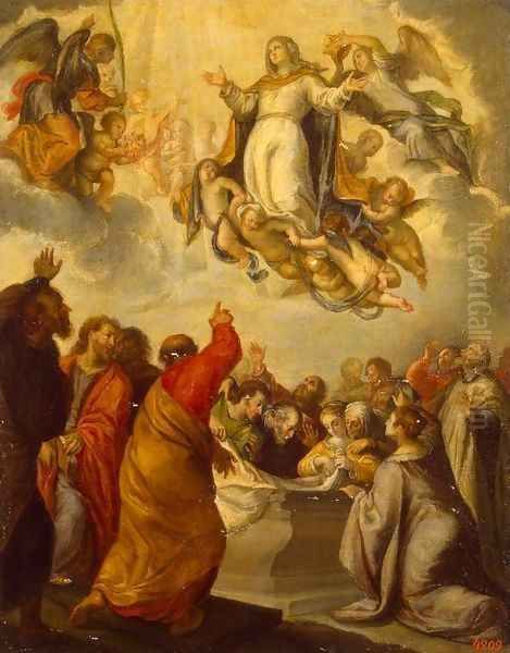 Assumption of the Virgin Oil Painting by Francisco Camilo