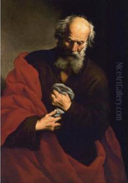 The Penitent Saint Peter Oil Painting by Francesco Fracanzano