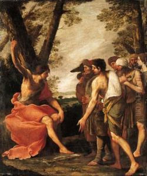 Saint John The Baptist Preaching To The Multitude Oil Painting by Francesco Fracanzano