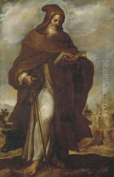 Saint Anthony Abbot Oil Painting by Francisco Camilo