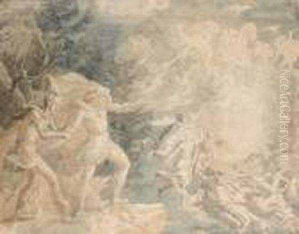 Apparition De Marguerite A Faust Oil Painting by Alexandre Evariste Fragonard