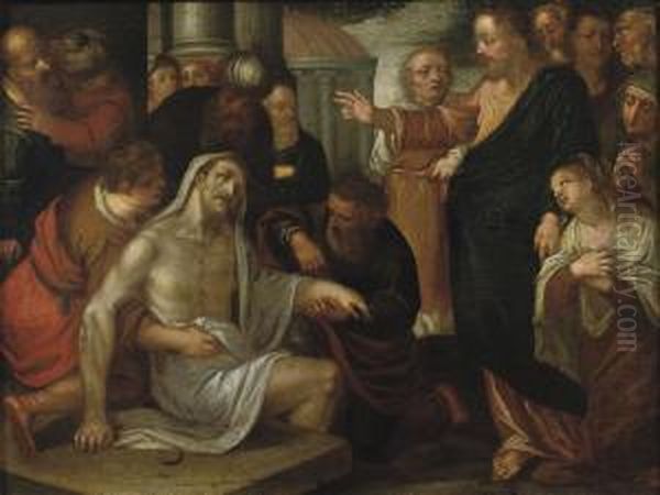 The Raising Of Lazarus Oil Painting by Paolo Fiammingo