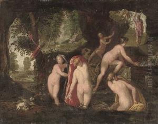 Diana And Actaeon Oil Painting by Paolo Fiammingo