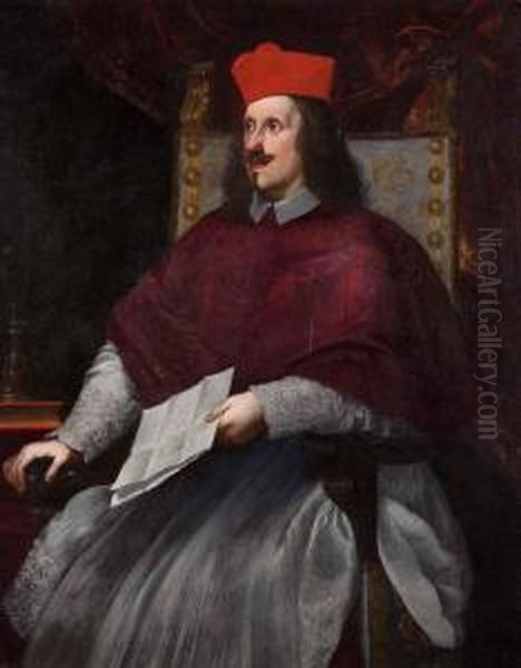 Ritratto Del Cardinale Giovanni Carlo De Medici Oil Painting by Baldassarre Franceschini